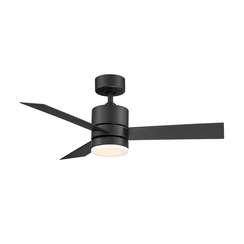 Axis 44" Outdoor Ceiling Fan with Light in Matte Black
