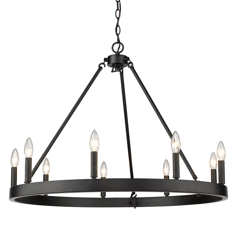 Alastair 9-Light Chandelier in Matte Black - Lamps Expo