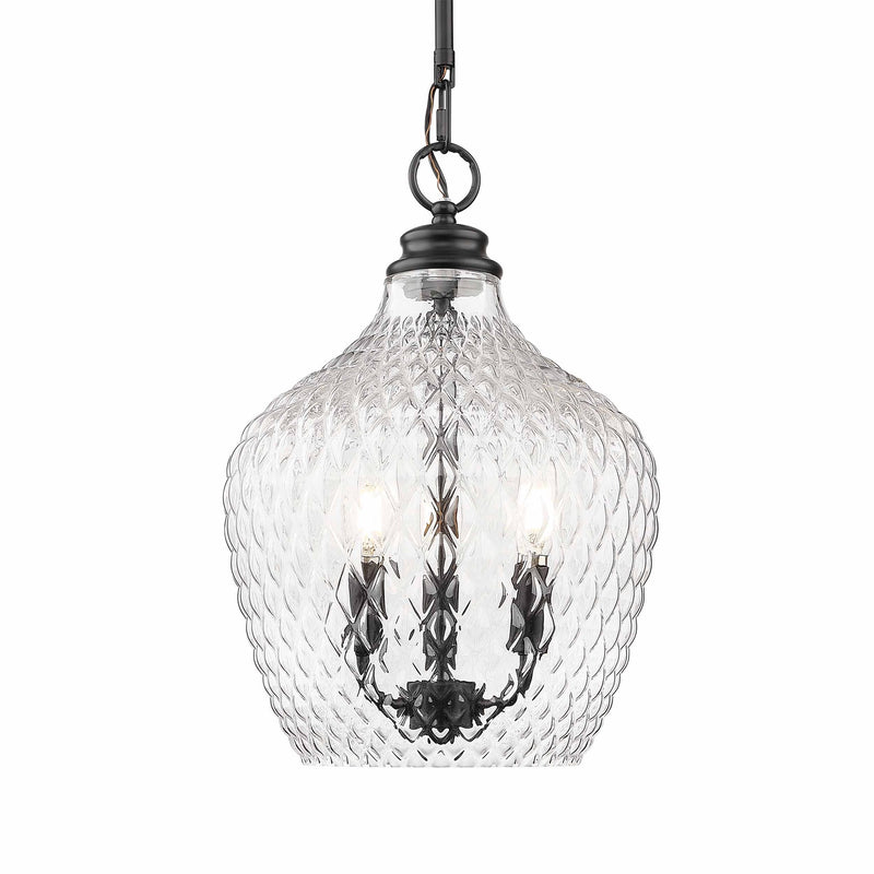Adeline 3-Light Pendant in Matte Black