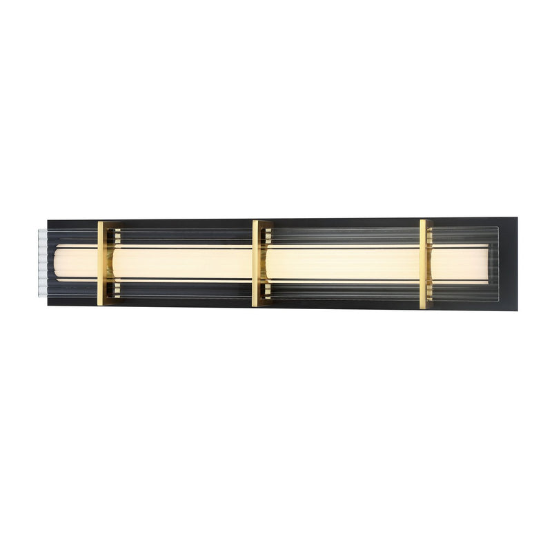 Midnight Gold Bath Vanity Light in Sand Black with Honey Gold