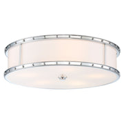 20" Etched Opal LED Drum Flush Mount in Chrome