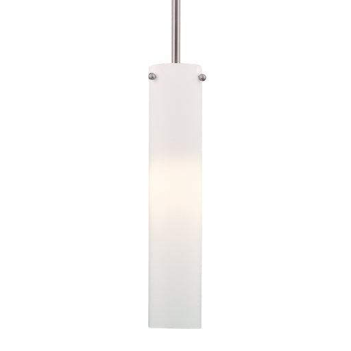 1-Light Mini-Pendant in Brushed Nickel & Etched Opal Glass