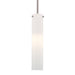 1-Light Mini-Pendant in Brushed Nickel & Etched Opal Glass