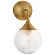 Cristol Small Single Wall Sconce in Hand-Rubbed Antique Brass