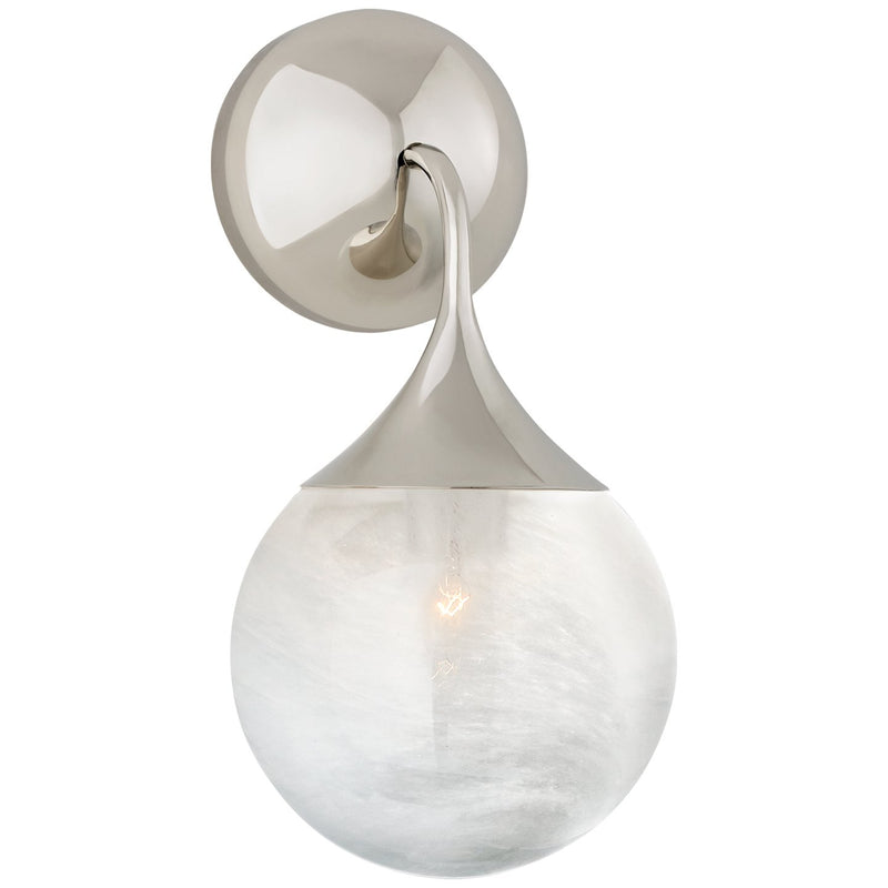 Cristol Small Single Wall Sconce in Polished Nickel