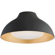Agnes 15" Flush Mount in Matte Black