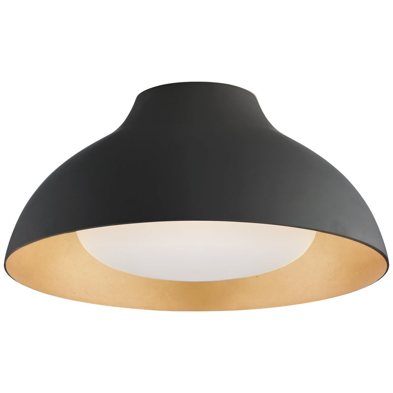 Agnes 15" Flush Mount in Matte Black