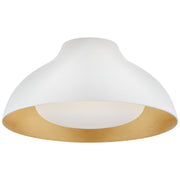 Agnes 15" Flush Mount in Plaster White