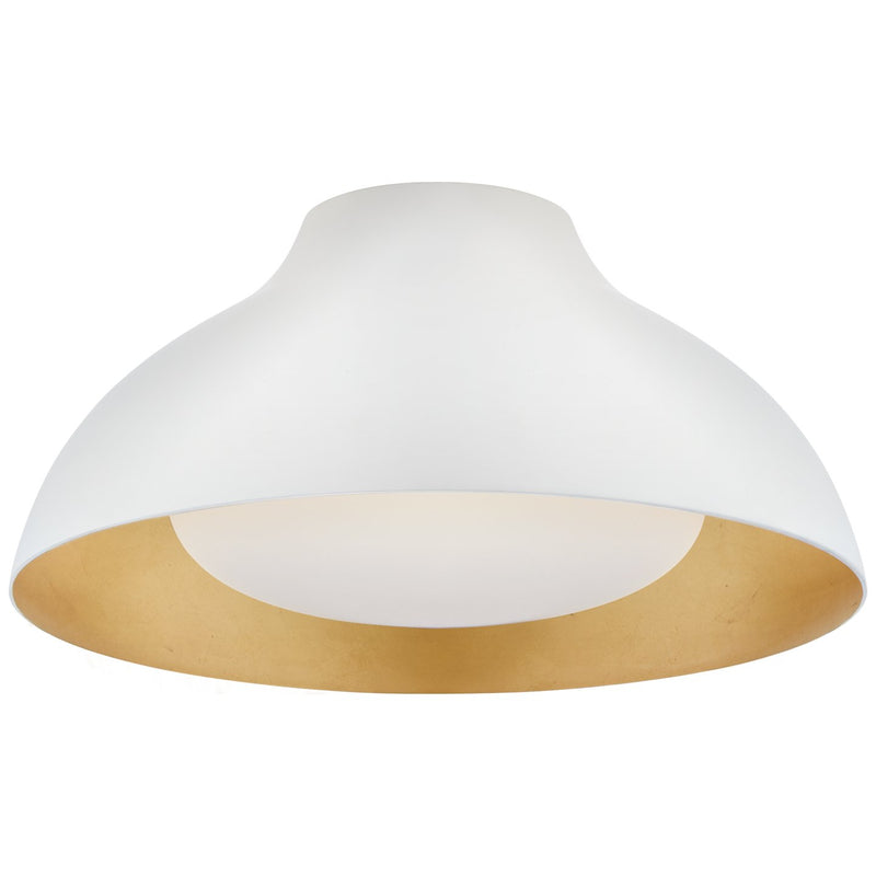 Agnes 15" Flush Mount in Plaster White