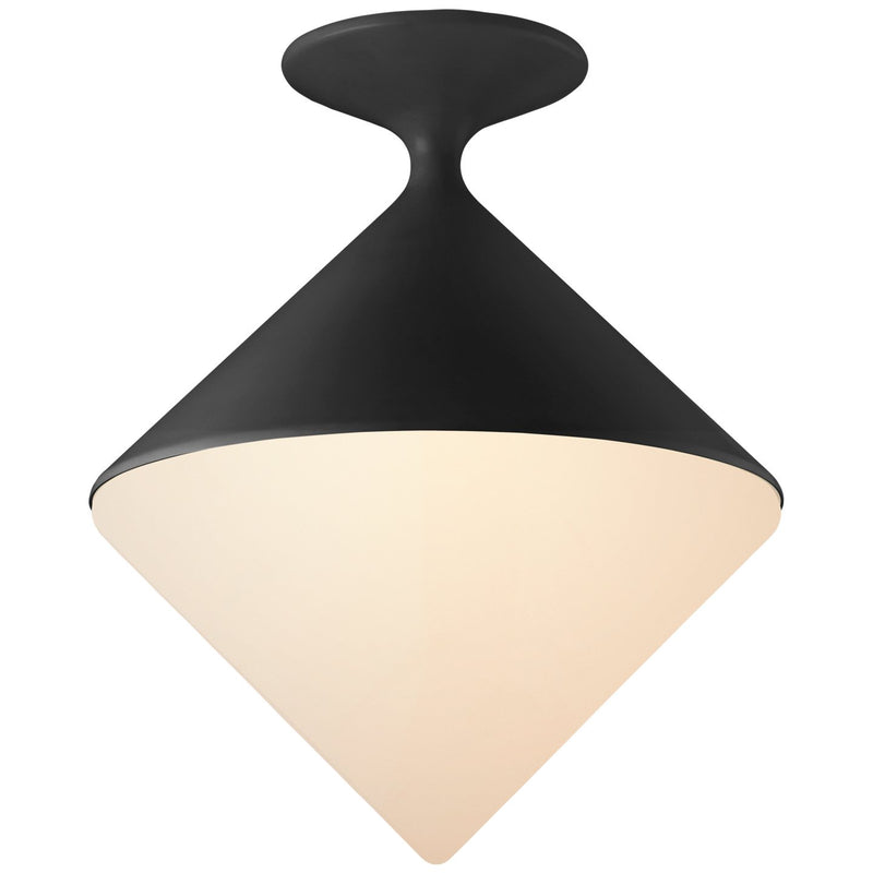 Sarnen Small Semi-Flush Mount in Matte Black