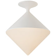 Sarnen Small Semi-Flush Mount in Matte White
