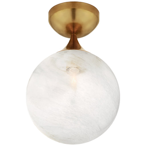 Cristol One Light Flush Mount in Hand-Rubbed Antique Brass