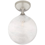 Cristol Small Single Semi-Flush Mount in Polished Nickel
