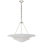 Mollino Six Light Chandelier in Polished Nickel