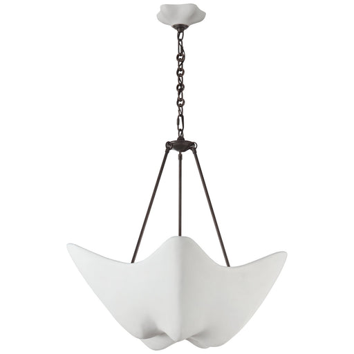Cosima Medium 5-Light Plaster Shade Pendant in Bronze