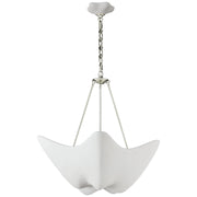 Cosima Medium 5-Light Plaster Shade Pendant in Polished Nickel