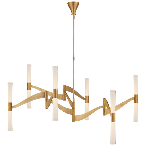 Brenta LED Chandelier in Hand-Rubbed Antique Brass