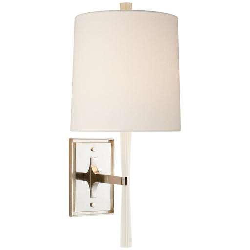Refined Rib One Light Wall Sconce in China White