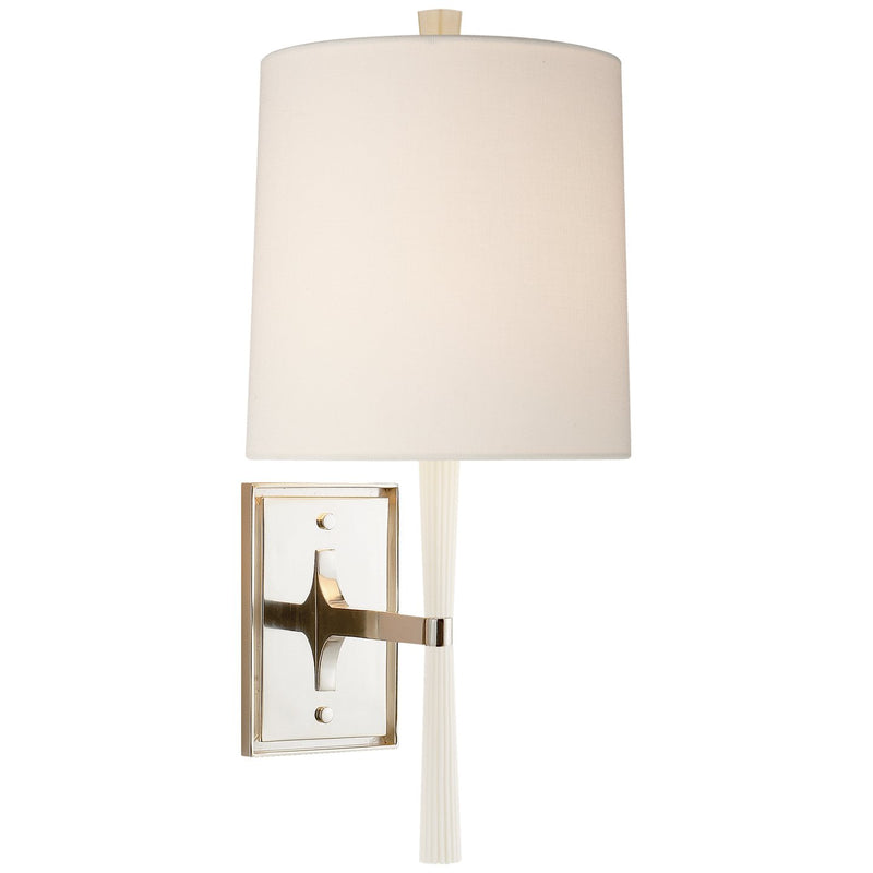 Refined Rib Wall Sconce in China White
