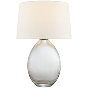 Myla Medium Wide Table Lamp in Clear Glass
