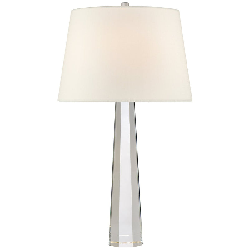 Octagonal Spire Medium Table Lamp in Crystal