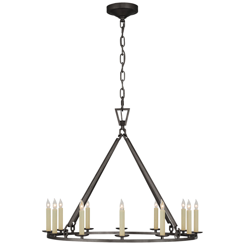 Darlana 12 Light Chandelier in Aged Iron