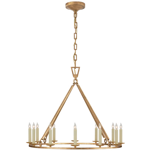Darlana 12 Light Chandelier in Gilded Iron