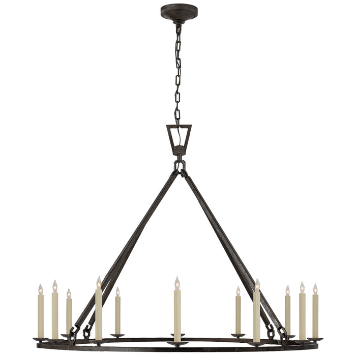 Darlana 12 Light Chandelier in Aged Iron