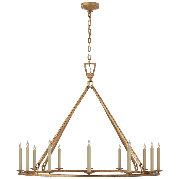 Darlana 12 Light Chandelier in Gilded Iron