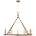 Darlana 12 Light Chandelier in Gilded Iron