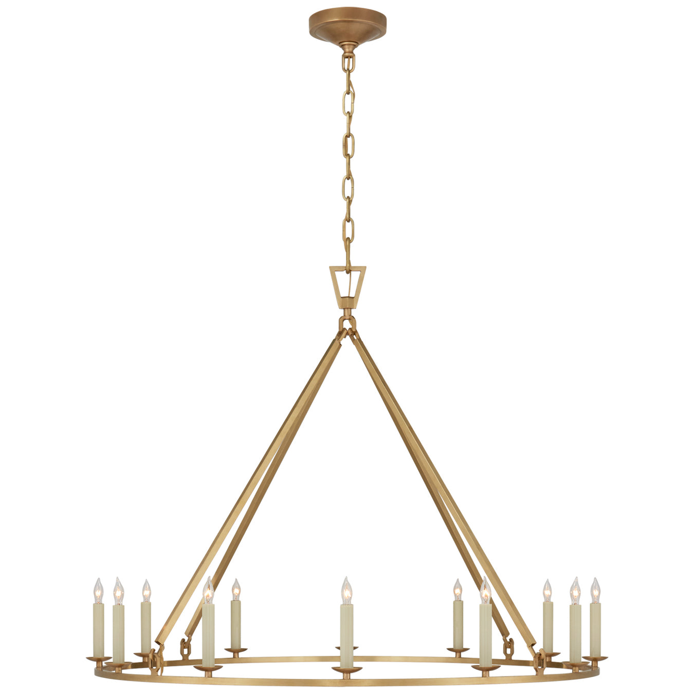 Darlana 12 Light Chandelier in Antique-Burnished Brass