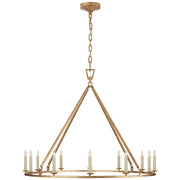 Darlana 12 Light Chandelier in Gilded Iron