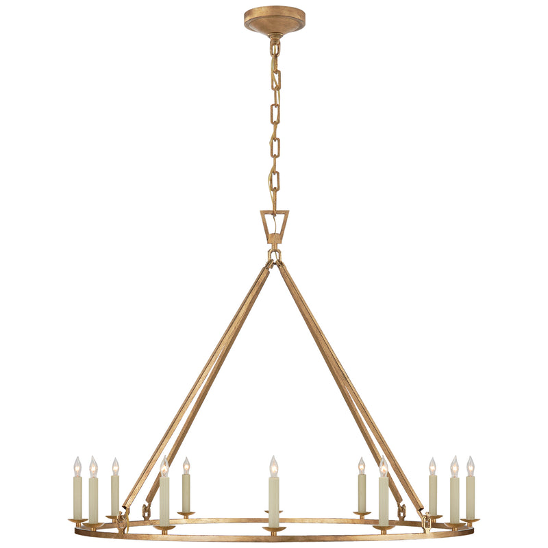 Darlana 12 Light Chandelier in Gilded Iron