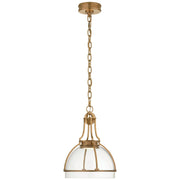 Gracie Medium Dome Pendant in Antique-Burnished Brass