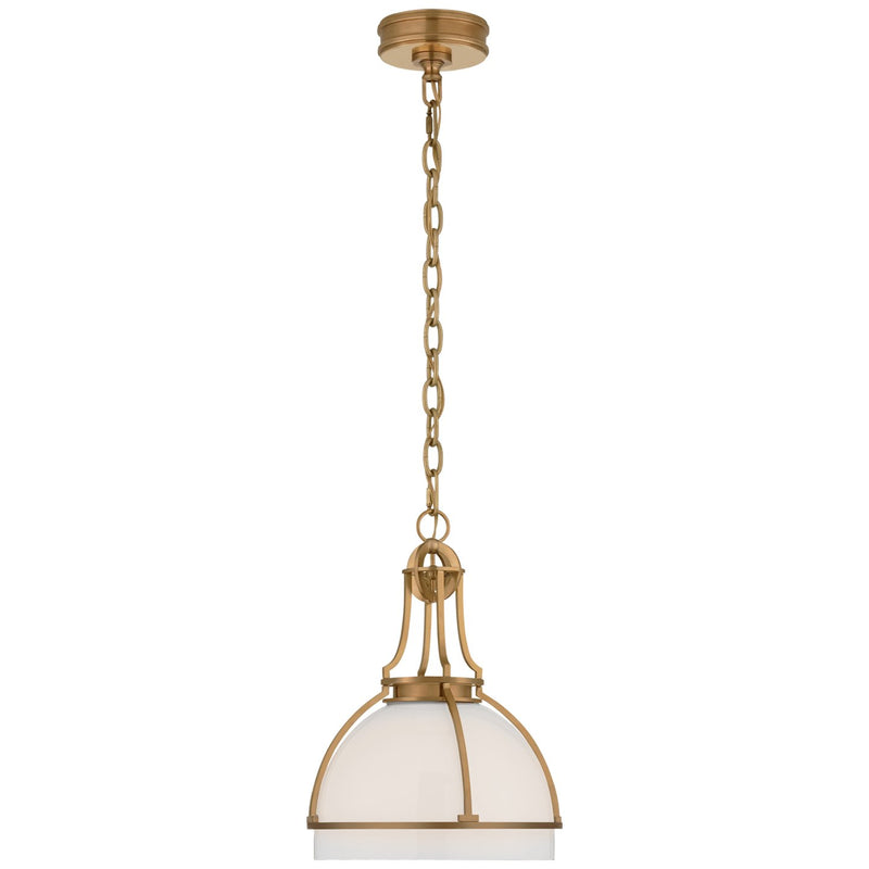 Gracie Medium Dome Pendant in Antique-Burnished Brass