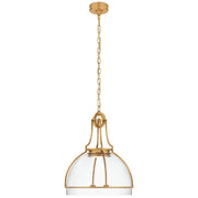 Gracie LED Pendant in Antique-Burnished Brass