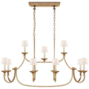 Flemish 11 Light Linear Pendant in Gilded Iron