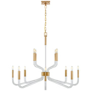 Reagan 12 Light Chandelier in Antique-Burnished Brass and Crystal