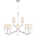 Reagan 12 Light Chandelier in Polished Nickel and Crystal