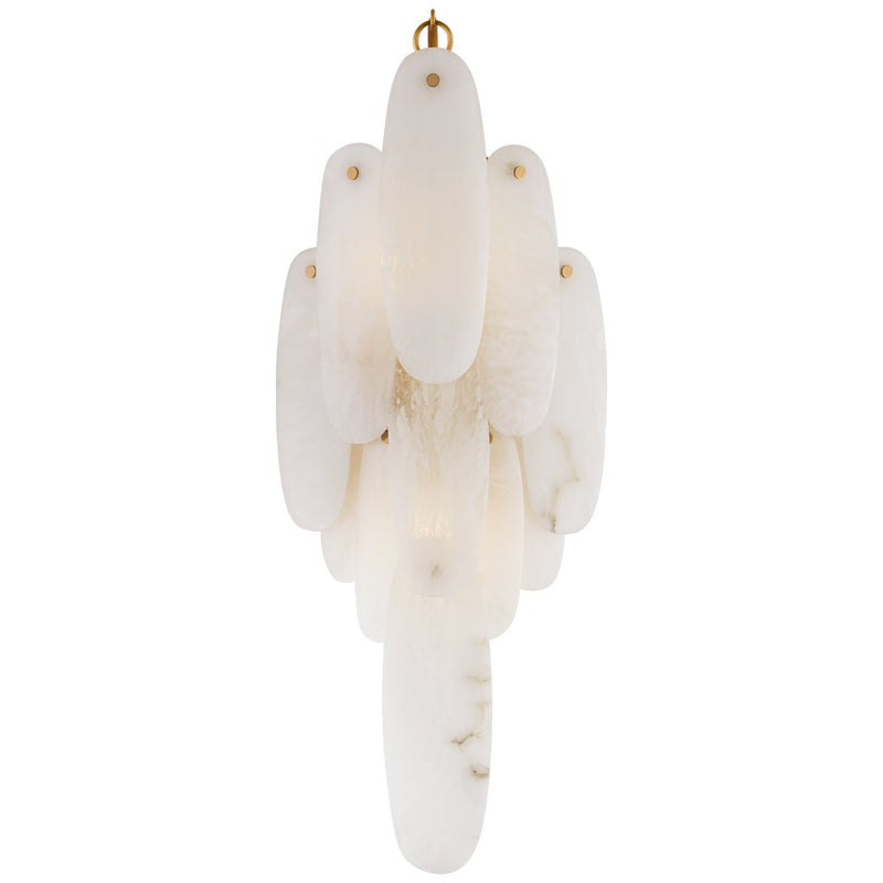 Cora Large Waterfall 2-Light Wall Sconce in Antique-Burnished Brass