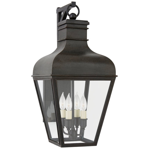 Fremont Small Bracketed 4-Light Outdoor Wall Lantern in French Rust