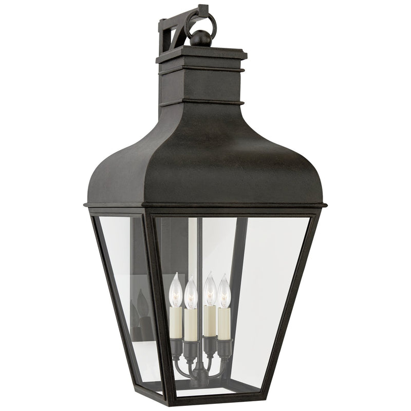 Fremont Medium Bracketed 4-Light Outdoor Wall Lantern in French Rust