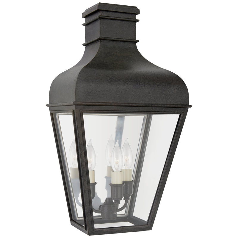 Fremont Small 3/4 3-Light Outdoor Wall Lantern in French Rust