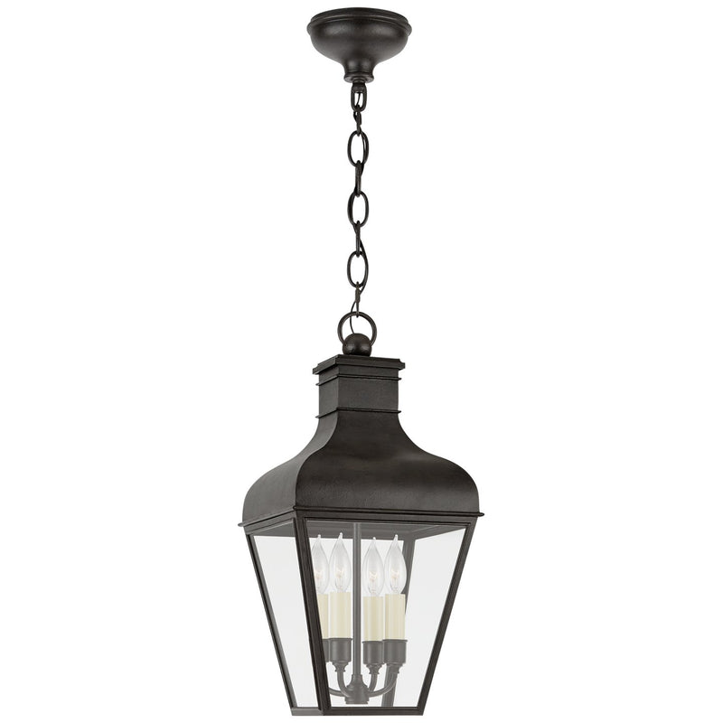 Fremont Medium 4-Light Outdoor Lantern Pendant in French Rust