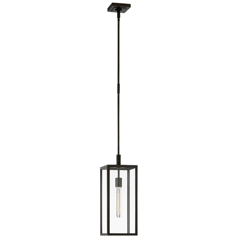 Fresno Small Outdoor Lantern Pendant in Aged Iron