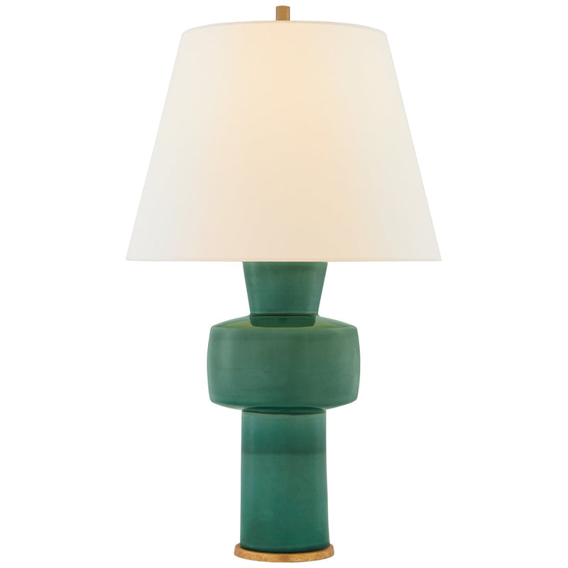 Eerdmans Medium Table Lamp in Celtic Green Crackle