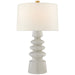 Andreas One Light Table Lamp in White Crackle
