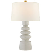 Andreas Medium Table Lamp in White Crackle
