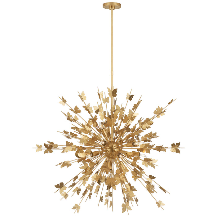 Farfalle 18 Light Chandelier in Gild