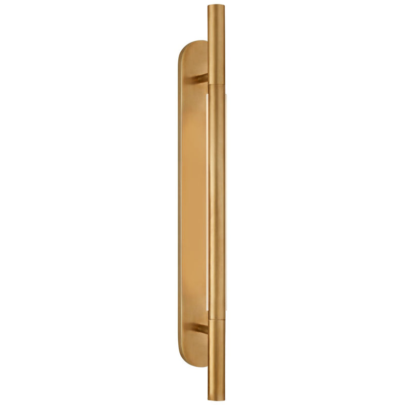 Rousseau Medium Bracketed Wall Sconce in Antique-Burnished Brass